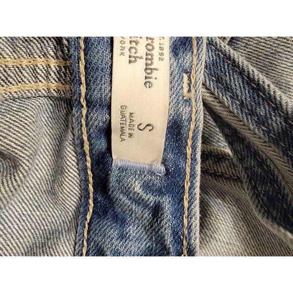 Abercrombie & Fitch Denim Bib OverallsSZ Small Skinny Distressed Streetwear - Picture 12 of 13